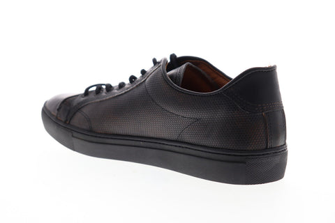 Frye Walker Low Lace 80608 Mens Black Leather Lace Up Low Top Sneakers Shoes