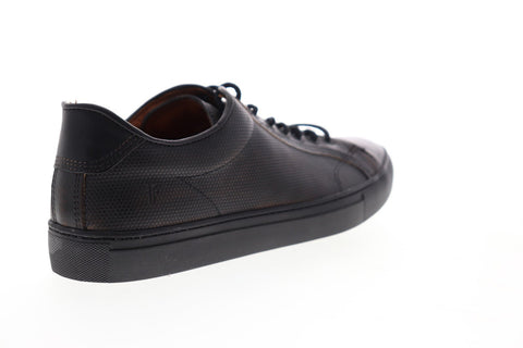 Frye Walker Low Lace 80608 Mens Black Leather Lace Up Low Top Sneakers Shoes