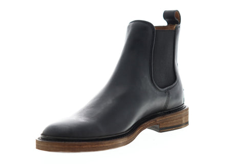Frye James Chelsea 80687 Mens Black Leather Chelsea Slip On Boots Shoes