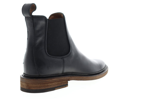 Frye James Chelsea 80687 Mens Black Leather Chelsea Slip On Boots Shoes