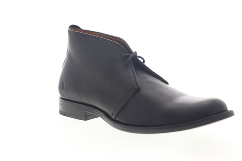 Frye Phillip Chukka 80688 Mens Black Leather Mid Top Lace Up Chukkas Boots