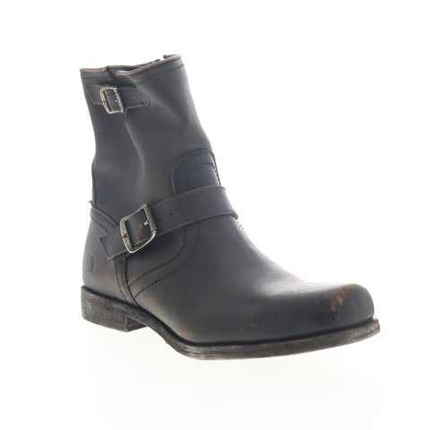Frye Smith Engineer 80707 Mens Black Leather High Top Zipper Casual Dress Boots