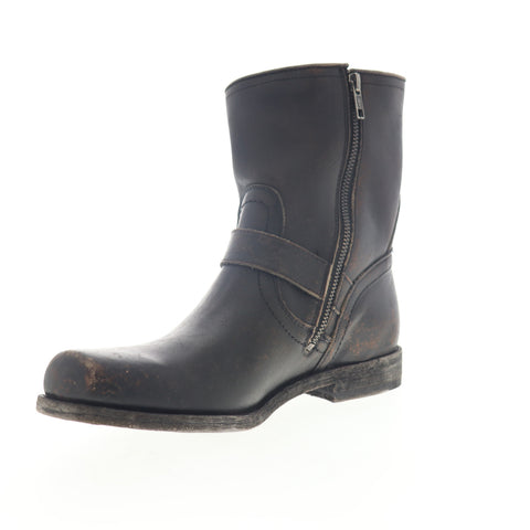 Frye Smith Engineer 80707 Mens Black Leather High Top Zipper Casual Dress Boots