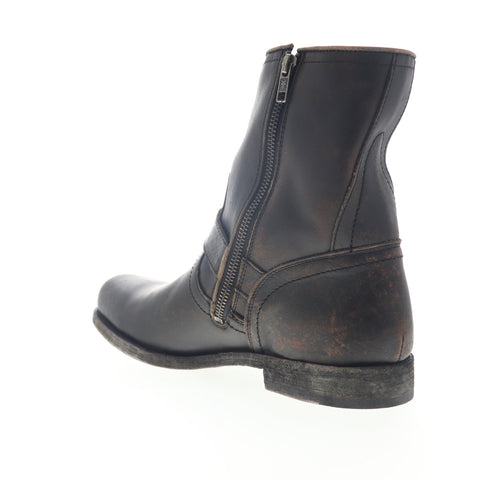 Frye Smith Engineer 80707 Mens Black Leather High Top Zipper Casual Dress Boots