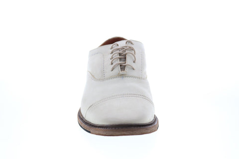 Frye Paul Bal Oxford 80750 Mens White Leather Lace Up Oxfords & Lace Ups Cap Toe Shoes