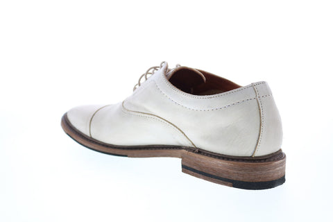 Frye Paul Bal Oxford 80750 Mens White Leather Lace Up Oxfords & Lace Ups Cap Toe Shoes