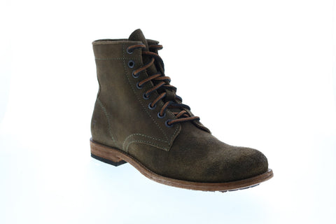 Frye Tyler Lace Up 80765 Mens Green Nubuck Lace Up Casual Dress Boots