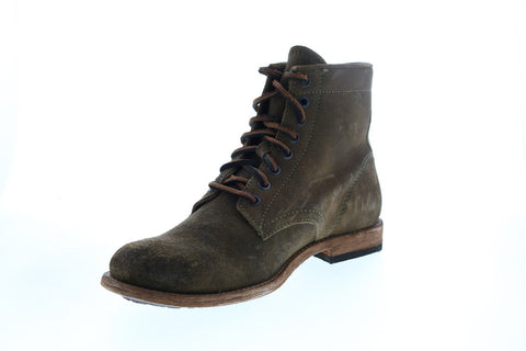 Frye Tyler Lace Up 80765 Mens Green Nubuck Lace Up Casual Dress Boots