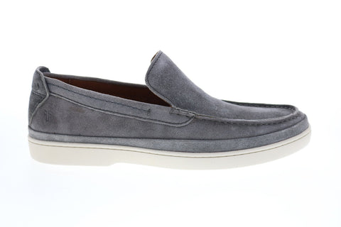 Frye Deck Venetian 80814 Mens Gray Suede Slip On Loafers & Slip Ons Casual Shoes