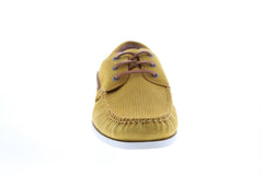 Frye Briggs Boat Shoe 80816 Mens Yellow Nubuck Loafers  display picture 2