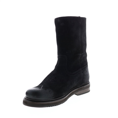 Frye Wilkes Pull On 80847 Mens Black Suede Slip On Casual Dress Boots