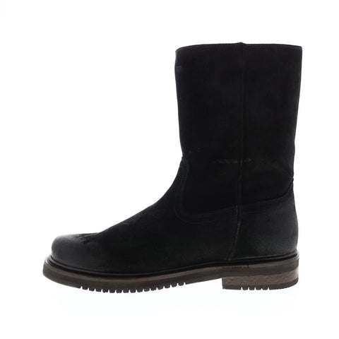 Frye Wilkes Pull On 80847 Mens Black Suede Slip On Casual Dress Boots