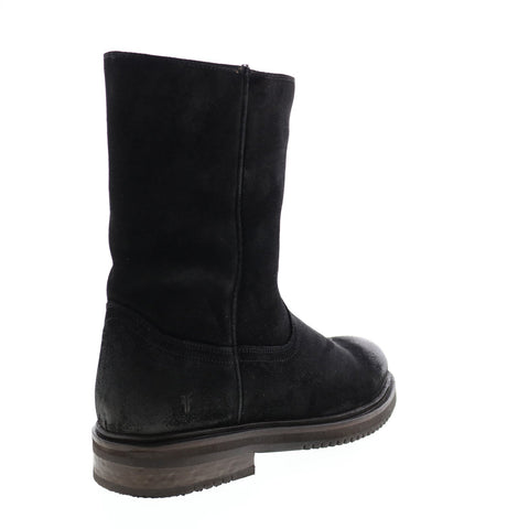Frye Wilkes Pull On 80847 Mens Black Suede Slip On Casual Dress Boots
