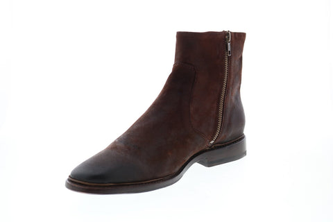 Frye Paul Inside Zip 80852 Mens Brown Suede Zipper Casual Dress Boots