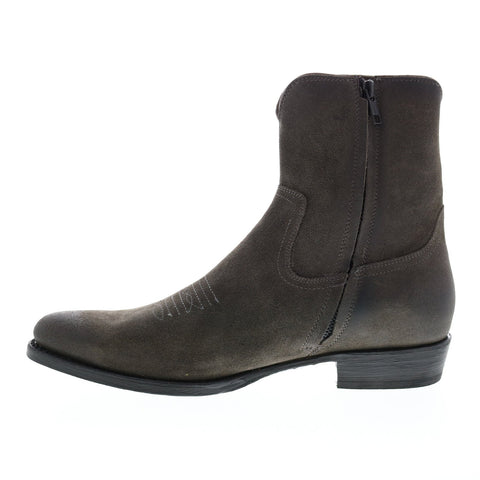Frye Austin Inside Zip 80882 Mens Gray Suede Zipper Casual Dress Boots