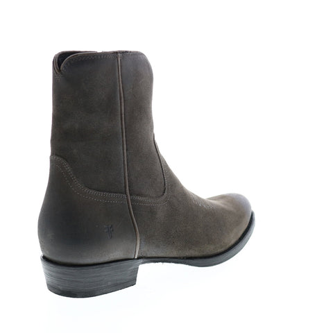 Frye Austin Inside Zip 80882 Mens Gray Suede Zipper Casual Dress Boots