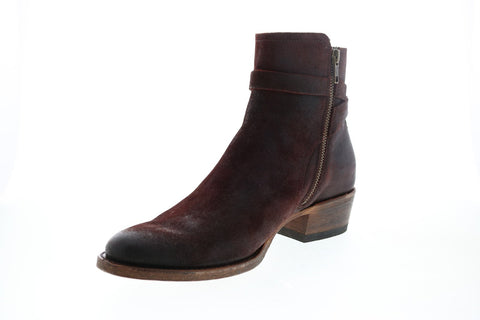 Frye Grady Jodhpur 80888 Mens Burgundy Suede Hook & Loop Casual Dress Boots
