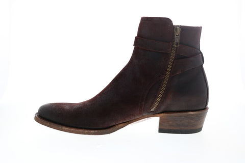 Frye Grady Jodhpur 80888 Mens Burgundy Suede Hook & Loop Casual Dress Boots