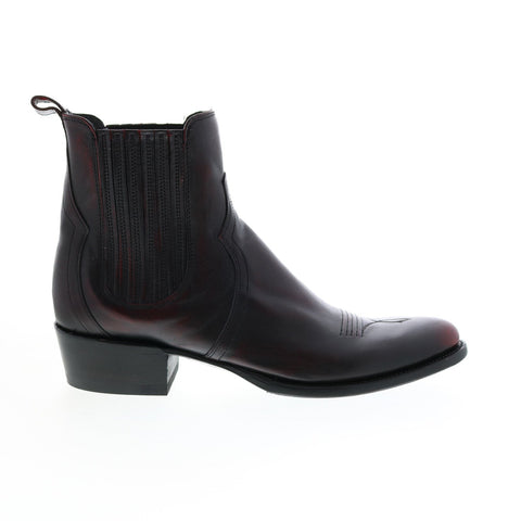 Frye Grady Chelsea 80889 Mens Burgundy Leather Slip On Western Boots