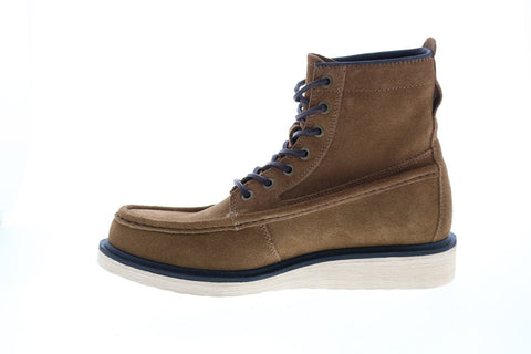 Frye Hyland Moc 80914 Mens Brown Suede Lace Up Casual Dress Boots