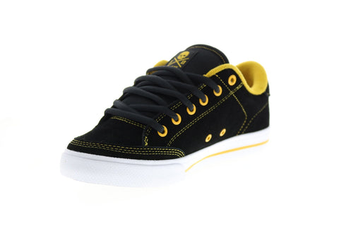 Circa AL50 8100-114 Mens Black Suede Low Top Lace Up Skate Sneakers Shoes