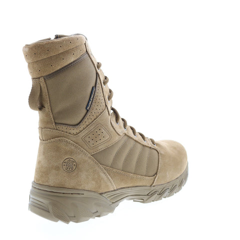 Smith & Wesson Breach 2.0 8” Side Zip 810203 Mens Brown Tactical Boots
