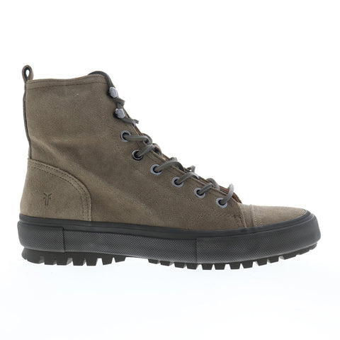 Frye Ryan Military 81107 Mens Gray Suede Lace Up Tactical Boots Shoes