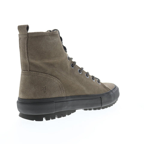 Frye Ryan Military 81107 Mens Gray Suede Lace Up Tactical Boots Shoes