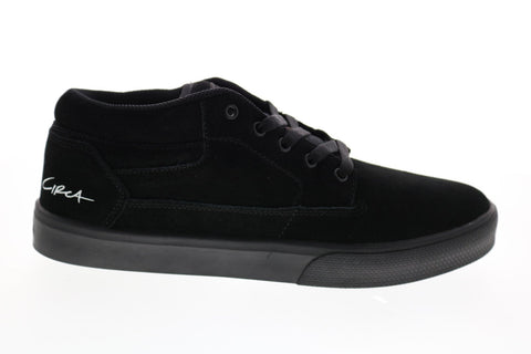 Circa Landmark 8112 480 Mens Black Suede Skate Inspired Sneakers Shoes