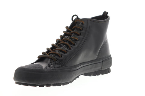 Frye Ryan Lug Midlace 81153 Mens Black Leather High Top Sneakers Shoes