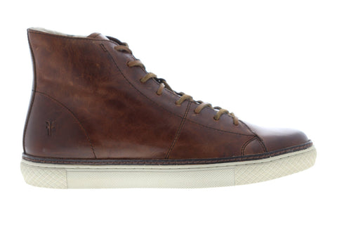 Frye Gates High Mens Brown Leather High Top Lace Up Sneakers Shoes
