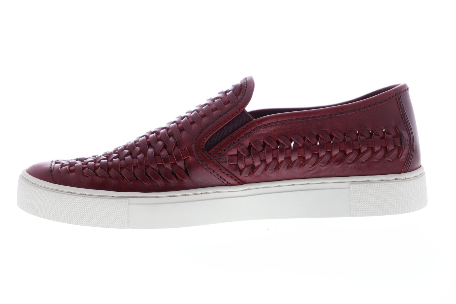 ?Frye Gabe woven slip on, brown, Sz 9 Frye Gabe Woven Slip On Mens Burgundy Leather Lifestyle  main image 2