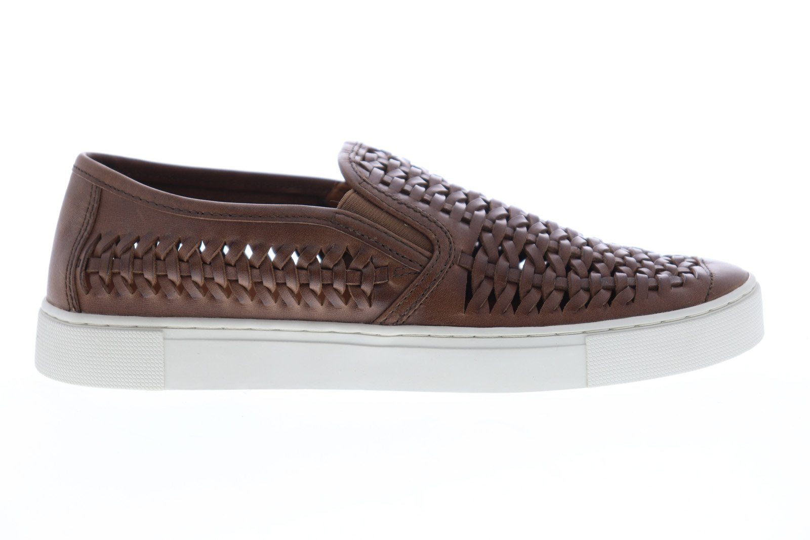 Frye Gabe Woven Slip On 81203 Mens Tan Brown Leather 