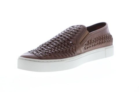 Frye Gabe Woven Slip On Mens Tan Leather Slip On Sneakers Shoes
