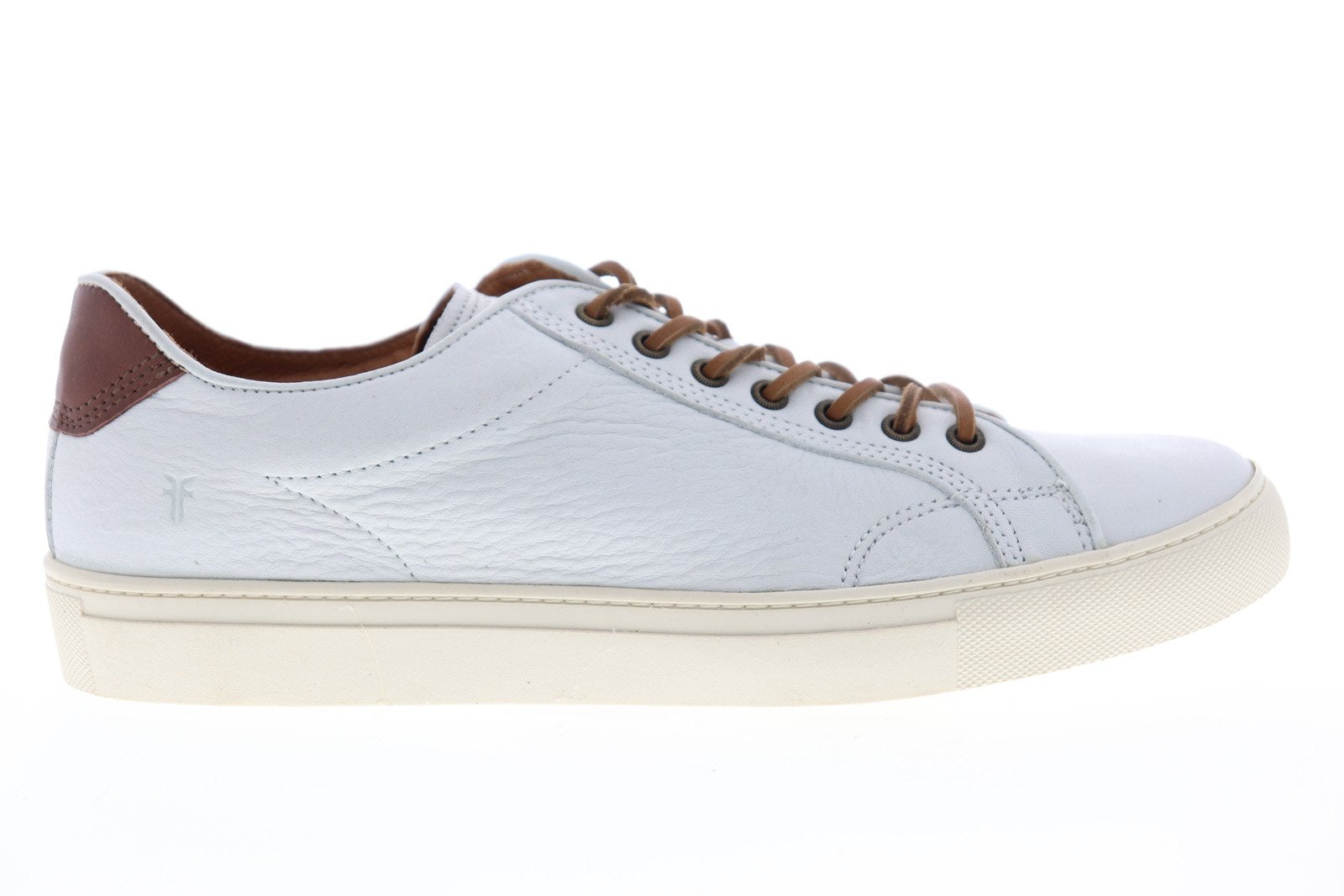 Frye Men\'s Walker Low Lace Fashion Sneaker White Leather 81222 WHT Size 9 Frye Walker Low Lace 81222 Mens White Leather Low Top  main image 3