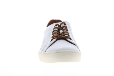 Frye Walker Low Lace 81222 Mens White Leather Lace Up Low Top Sneakers Shoes