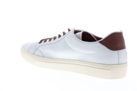 Frye Walker Low Lace 81222 Mens White Leather Lace Up Low Top Sneakers Shoes