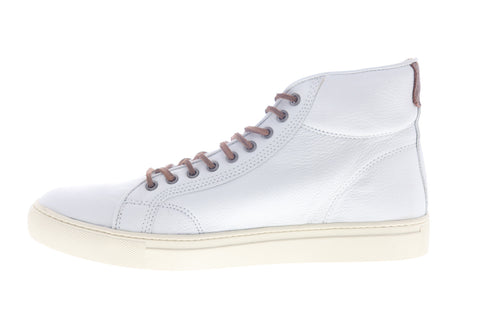 Frye Walker Midlace 81229 Mens White Leather High Top Lifestyle Sneakers Shoes