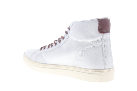 Frye Walker Midlace 81229 Mens White Leather High Top Lifestyle Sneakers Shoes