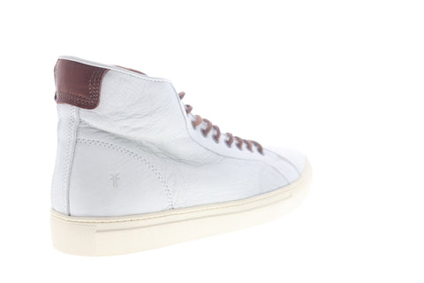 Frye Walker Midlace 81229 Mens White Leather High Top Lifestyle Sneakers Shoes