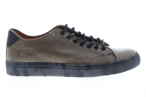Frye Walker Low Lace 81234 Mens Grey Leather Lace Up Low Top Sneakers Shoes