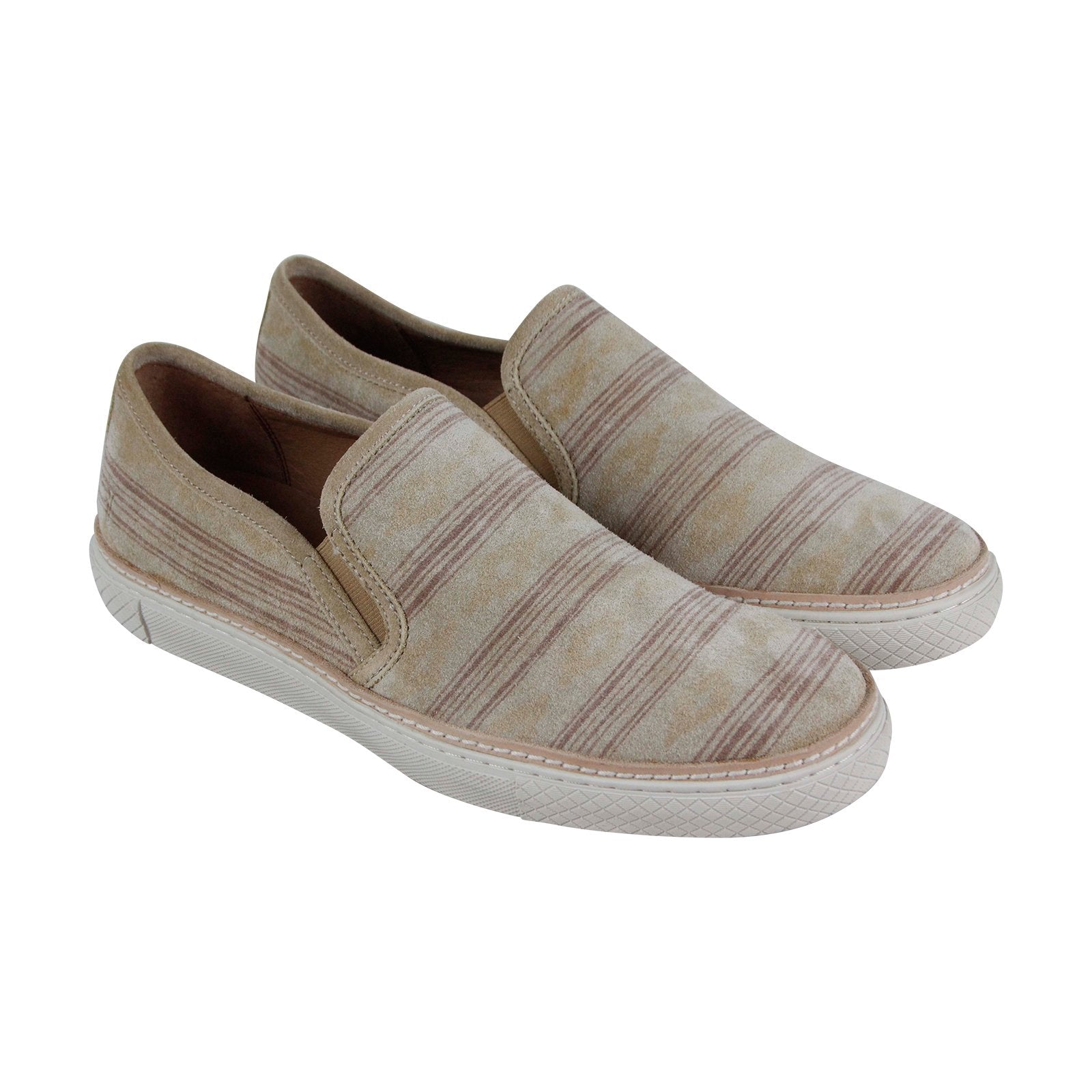 Frye Gates Print Slip On 81277 Mens Brown Gray Suede  display picture 1