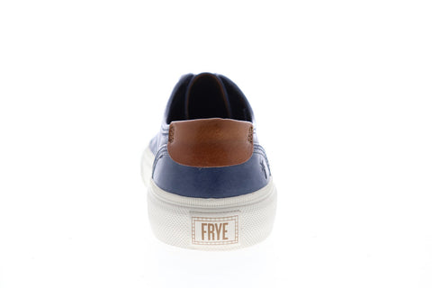 Frye Ludlow Cap Low Lace 81292 Mens Blue Leather Low Top Sneakers Shoes