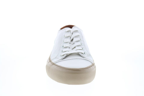 Frye Ludlow Cap Low Lace 81293 Mens White Leather Lace Up Lifestyle Sneakers Shoes