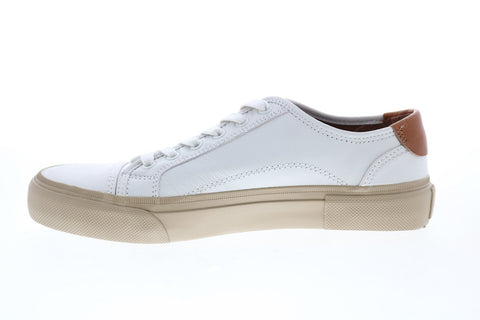 Frye Ludlow Cap Low Lace 81293 Mens White Leather Lace Up Lifestyle Sneakers Shoes