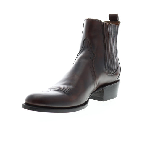 Frye Grady Chelsea 81323 Mens Brown Leather Chelsea Slip On Boots Shoes