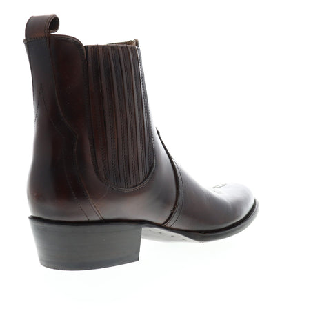 Frye Grady Chelsea 81323 Mens Brown Leather Chelsea Slip On Boots Shoes