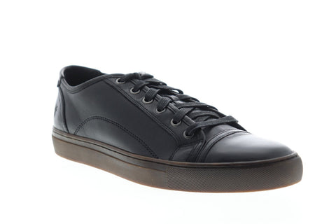 Frye Justin Low Lace 81330 Mens Black Leather Lace Up Low Top Sneakers Shoes