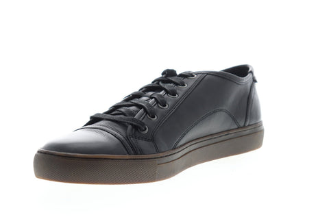 Frye Justin Low Lace 81330 Mens Black Leather Lace Up Low Top Sneakers Shoes