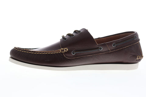 Frye Briggs 81366 Mens Brown Leather Casual Lace Up Boat Shoes